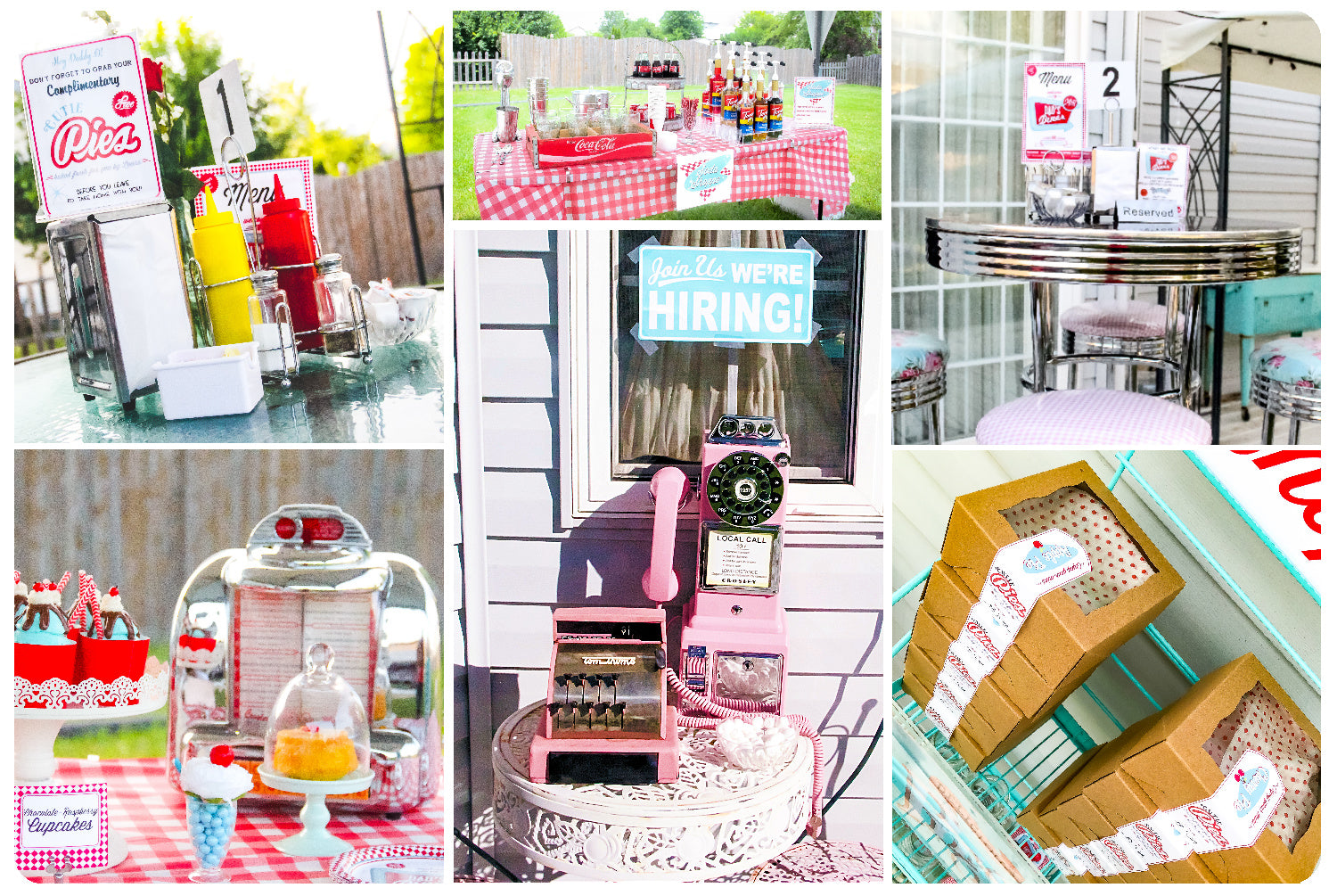 Dad's Diner-FULL PARTY PRINTABLE-Retro Father's Day Party Printable-Da ...