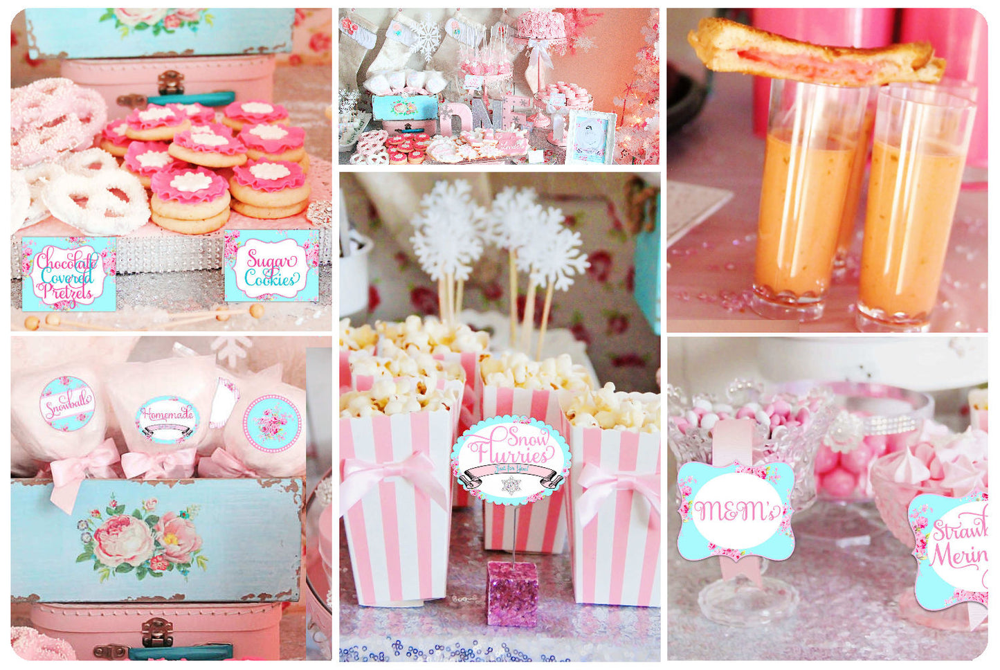 Winter ONE-derland Fill In THEME Invitations-2 Styles-Party Printable-Birthday-Baby Shower-1st Birthday-Parties-Invite-DIY-Instant Download