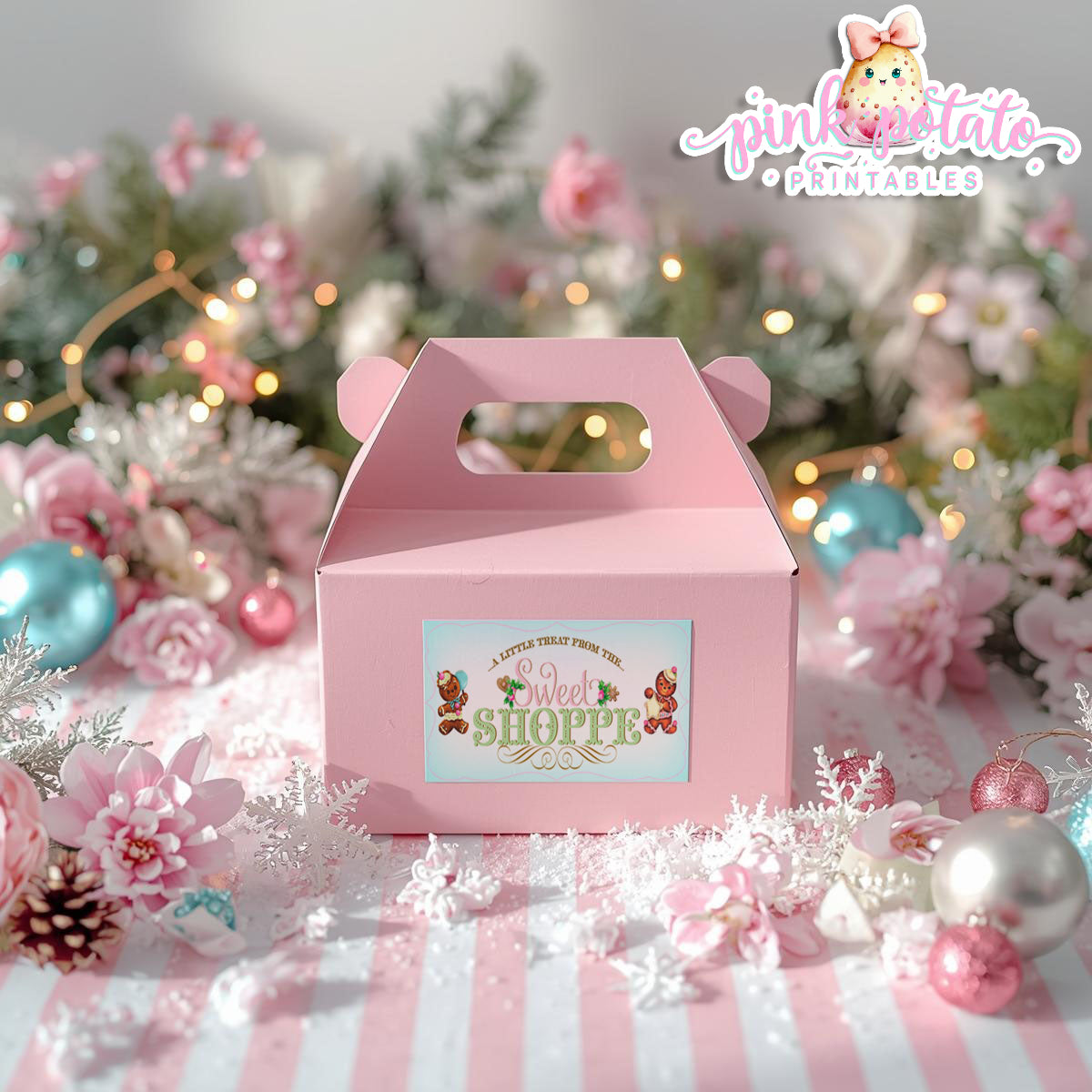 Gingerbread Cookies-Bakery Box Labels-Cookie Decorating Party-Gingerbread Decorating-Printable-Christmas Party-INSTANT DOWNLOAD