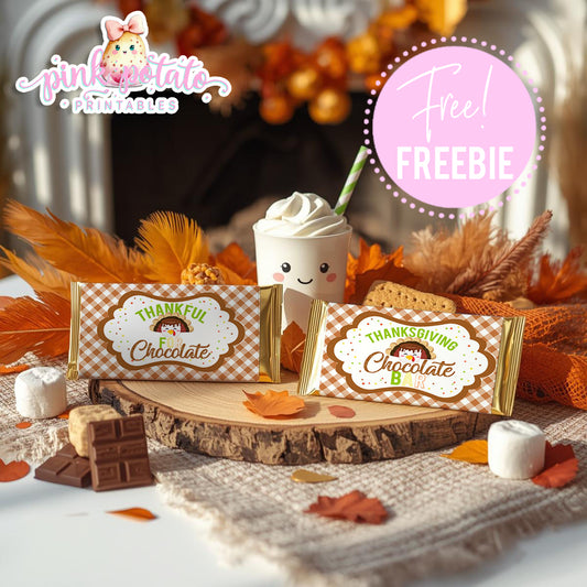Thanksgiving S'mores-Chocolate Bar Wrappers-Smores Wrappers-Chocolate Bar Labels-S'mores Bar-Smores-Party Printable-Digital-INSTANT DOWNLOAD