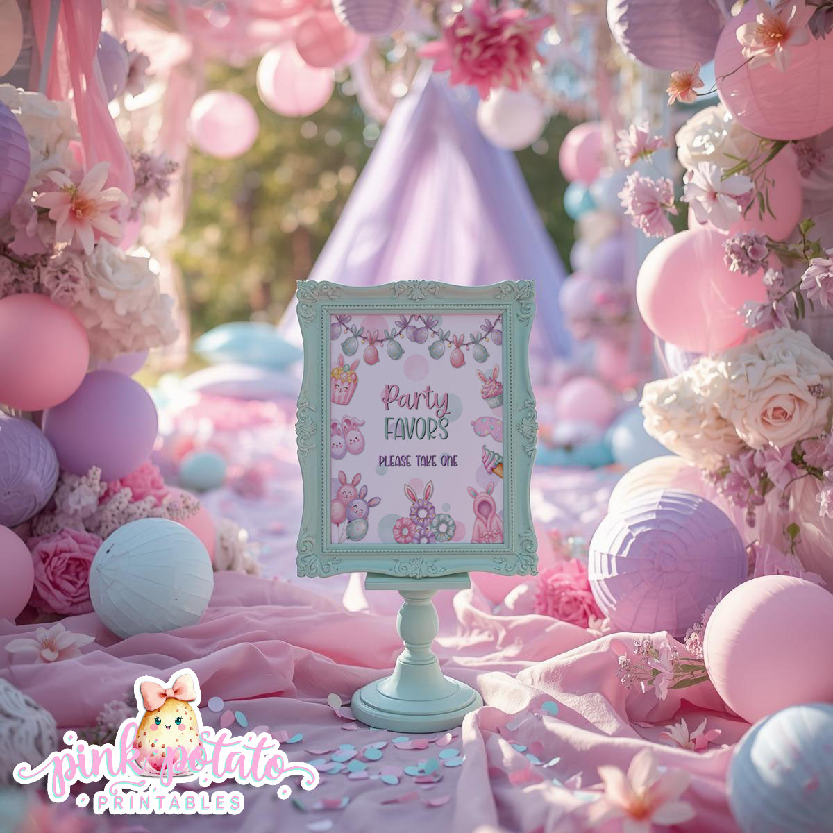 Easter Sleepover-{8} 8x10 Party Signs-Easter Slumber Party-Buffet Signs-Slumber Party Signs-Easter Birthday-Easter Party-Easter Sunday-Happy Birthday-Birthday Sleepover Party-Birthday Slumber Party-Bunny-INSTANT DOWNLOAD