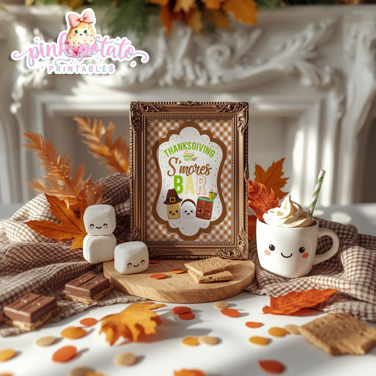 Thanksgiving S'mores-8x10 Sign-Smores Bar Sign-Thanksgiving Smores Bar Sign-S'mores Bar-Smores-Party Printable-Digital-INSTANT DOWNLOAD