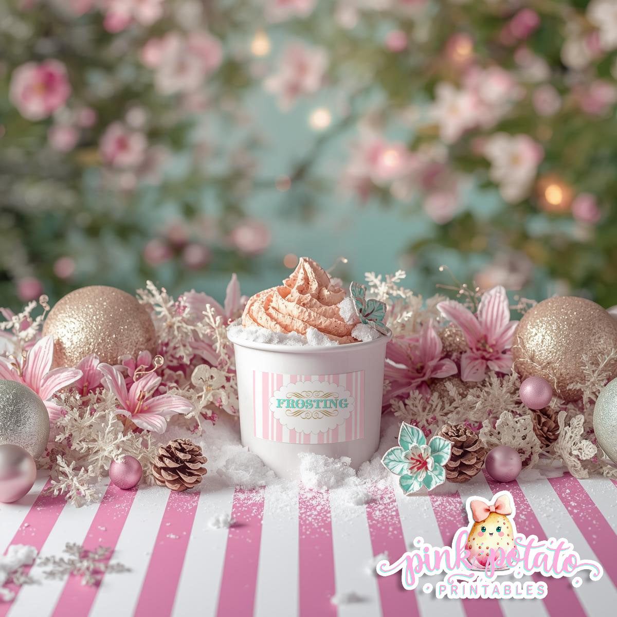 Gingerbread Cookies-Frosting Can Labels-Cookie Decorating Party-Gingerbread Decorating-Printable-Christmas Party-INSTANT DOWNLOAD