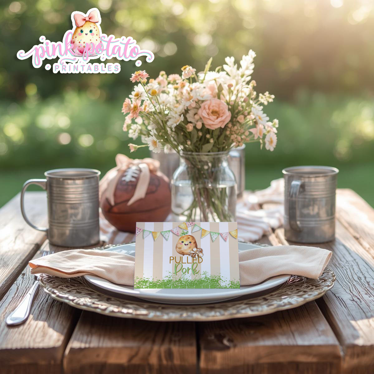 Gameday 25-Baked Potato Buffet Cards-Game Day-Superbowl-Football-Buffet-Party Printable-Digital-INSTANT DOWNLOAD