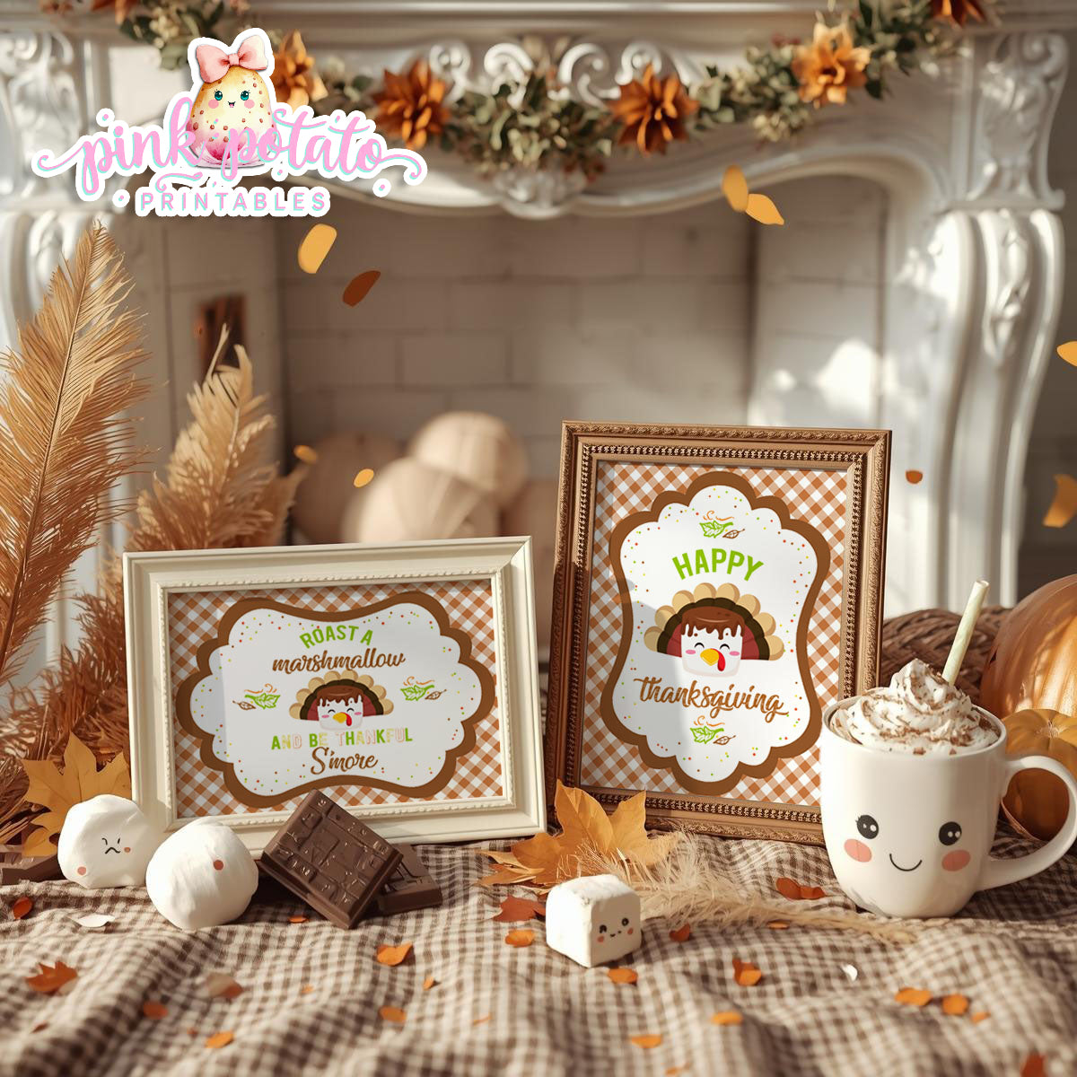 Thanksgiving S'mores-8x10 Signs-4 Signs-S'mores Signs-Buffet Signs-Thanksgiving Signs-S'mores Bar-Party Printable-Digital-INSTANT DOWNLOAD