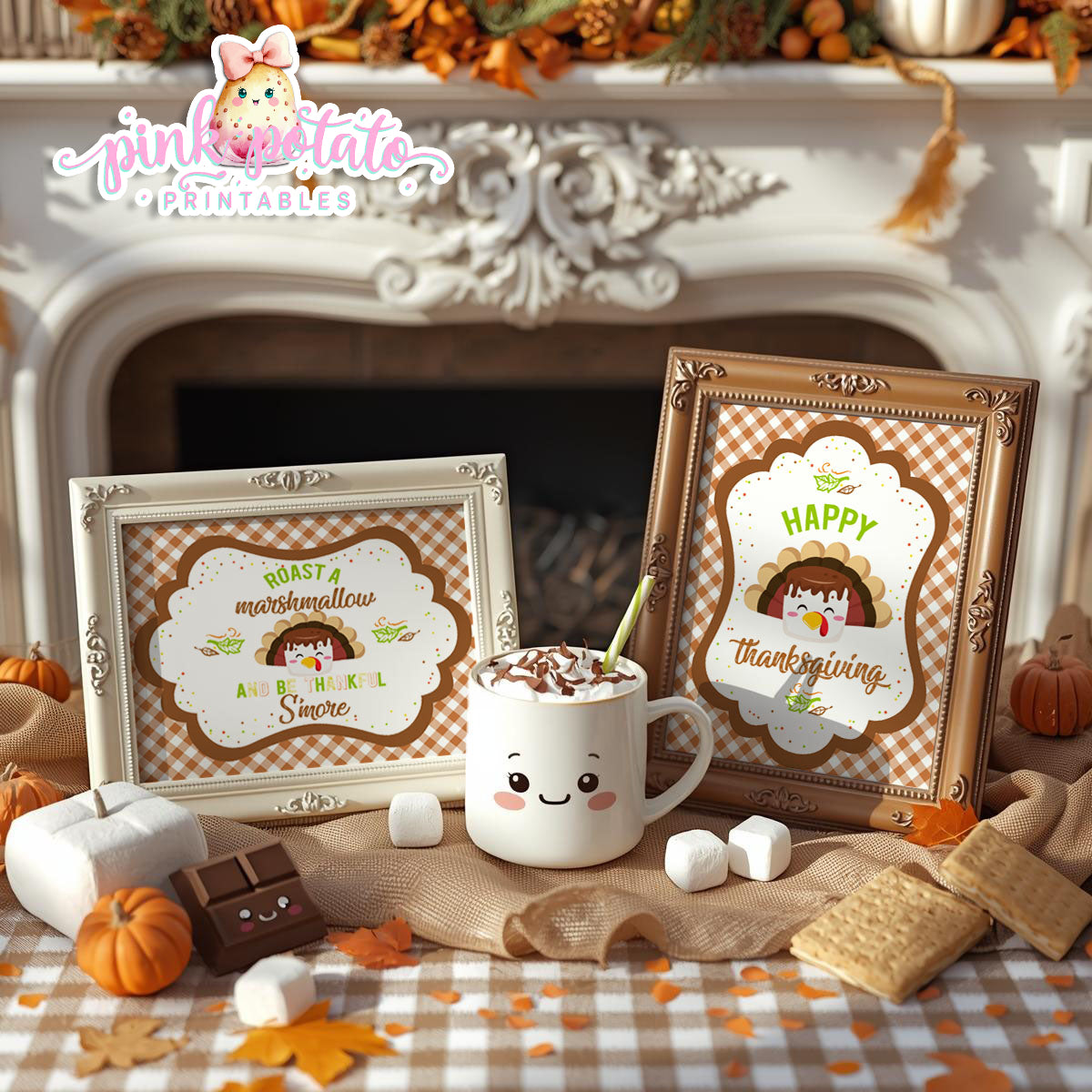 Thanksgiving S'mores-8x10 Signs-4 Signs-S'mores Signs-Buffet Signs-Thanksgiving Signs-S'mores Bar-Party Printable-Digital-INSTANT DOWNLOAD