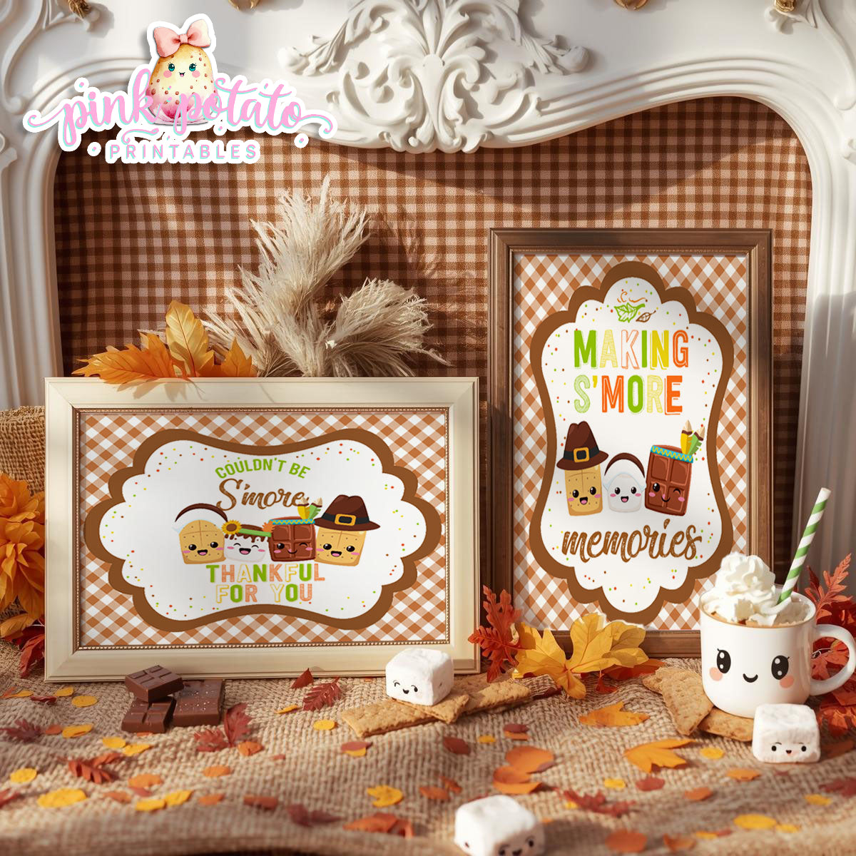 Thanksgiving S'mores-8x10 Signs-4 Signs-S'mores Signs-Buffet Signs-Thanksgiving Signs-S'mores Bar-Party Printable-Digital-INSTANT DOWNLOAD