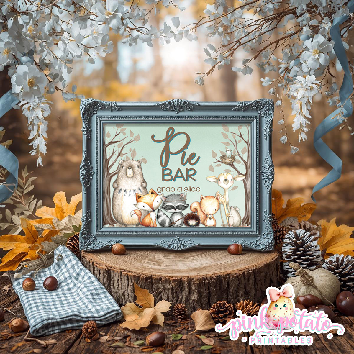 Woodland Thanksgiving-Signs-Printable-Buffet Signs-Editable Thanksgiving Sign-Thankful for Games-Happy Thanksgiving-Holiday-INSTANT DOWNLOAD