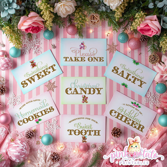 Gingerbread Cookies-Buffet Signs-Sweet Table-Cookie Decorating Party-Gingerbread Decorating-Printable-Christmas Party-INSTANT DOWNLOAD