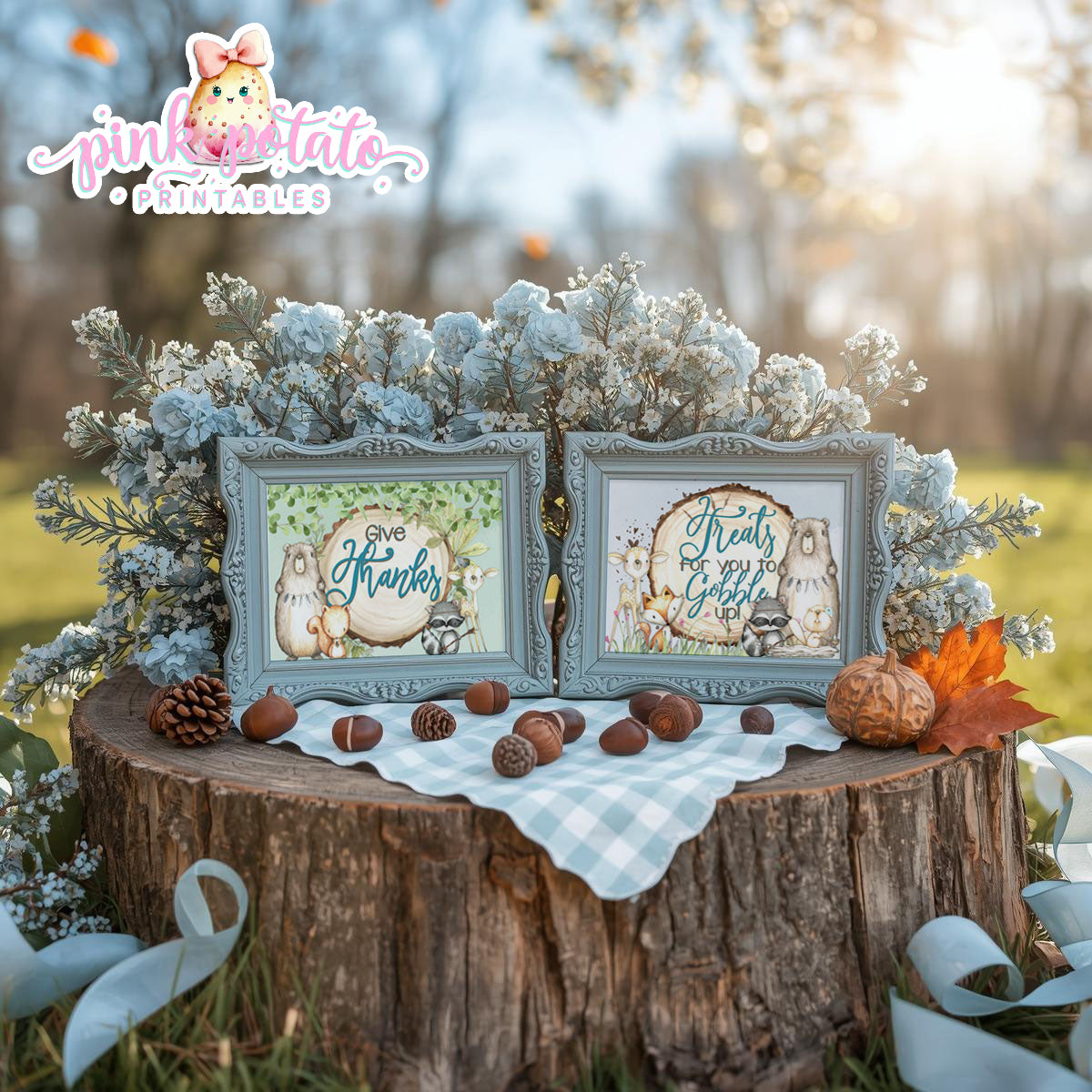 Woodland Thanksgiving-Signs-Printable-Buffet Signs-Editable Thanksgiving Sign-Thankful for Games-Happy Thanksgiving-Holiday-INSTANT DOWNLOAD