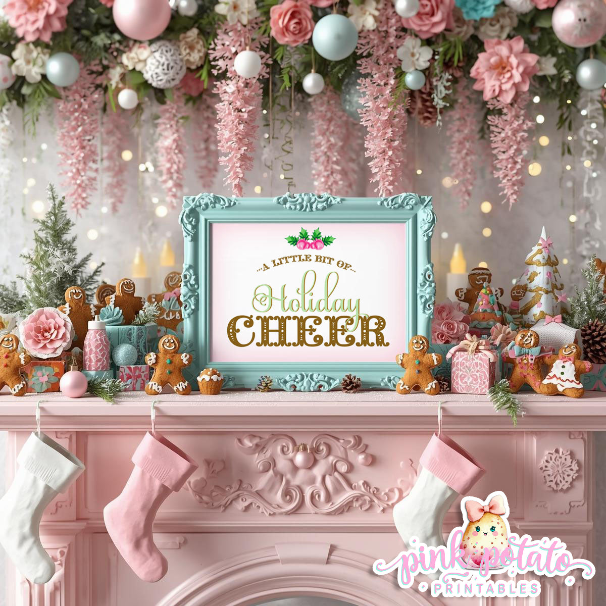 Gingerbread Cookies-Buffet Signs-Sweet Table-Cookie Decorating Party-Gingerbread Decorating-Printable-Christmas Party-INSTANT DOWNLOAD