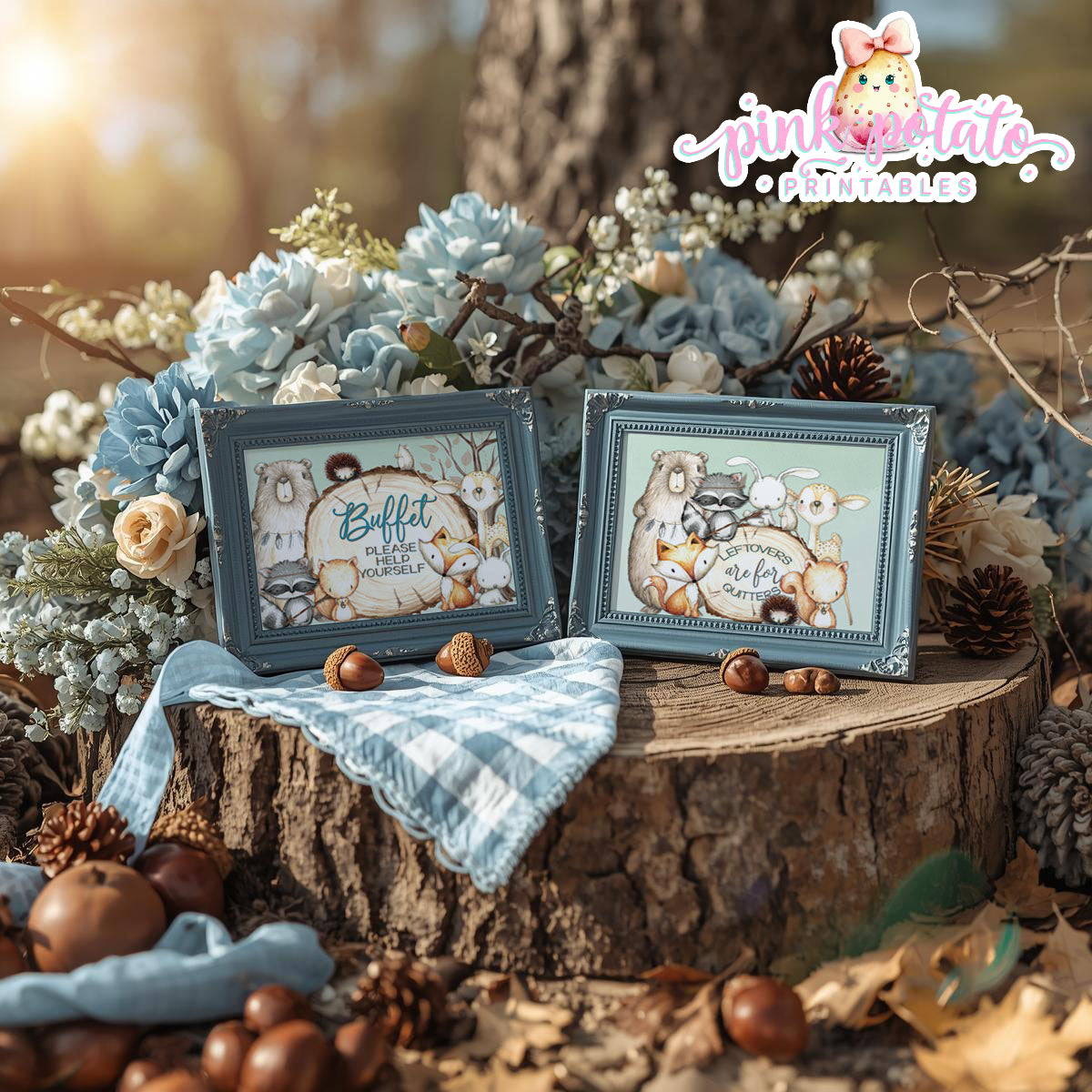 Woodland Thanksgiving-Signs-Printable-Buffet Signs-Editable Thanksgiving Sign-Thankful for Games-Happy Thanksgiving-Holiday-INSTANT DOWNLOAD