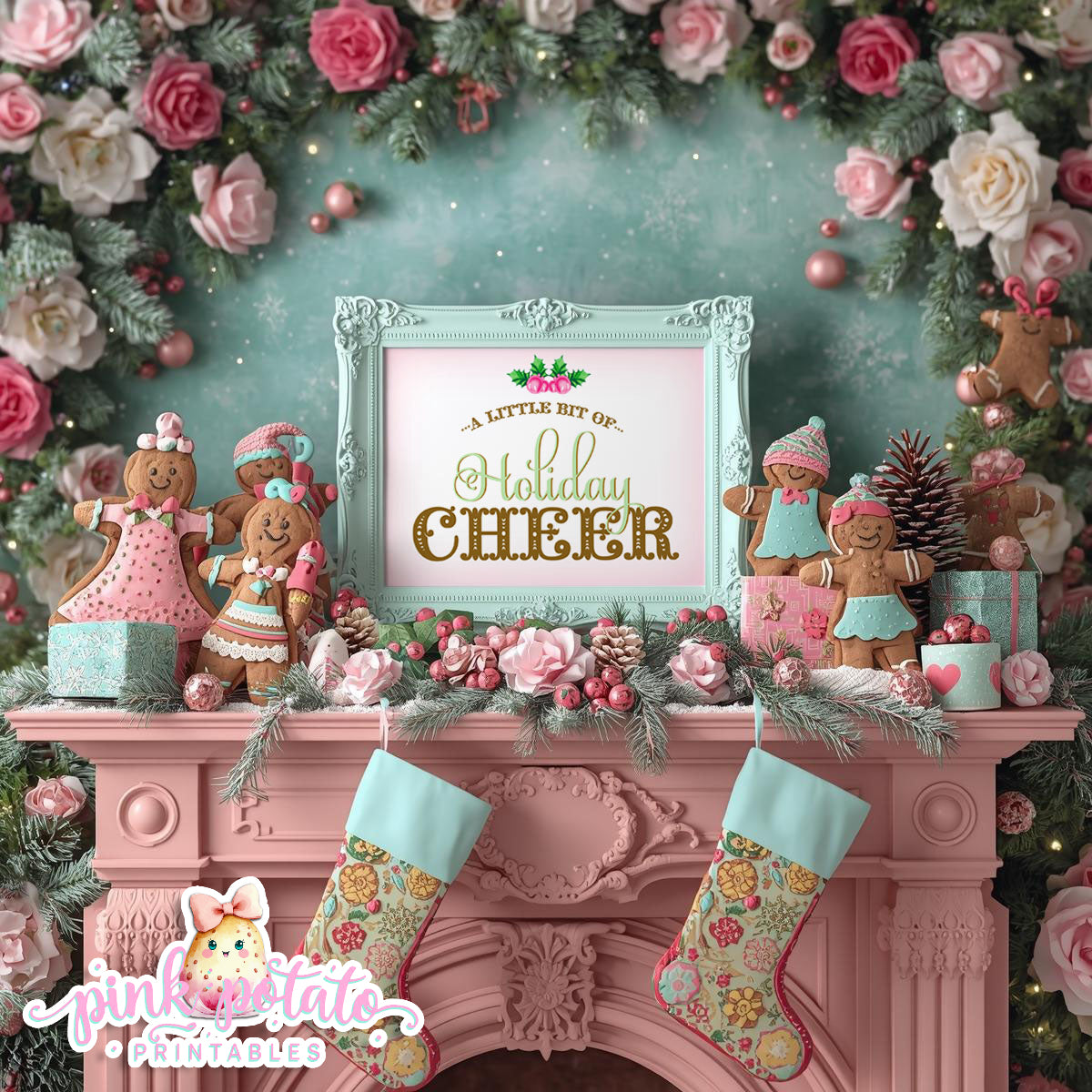 Gingerbread Cookies-Buffet Signs-Sweet Table-Cookie Decorating Party-Gingerbread Decorating-Printable-Christmas Party-INSTANT DOWNLOAD