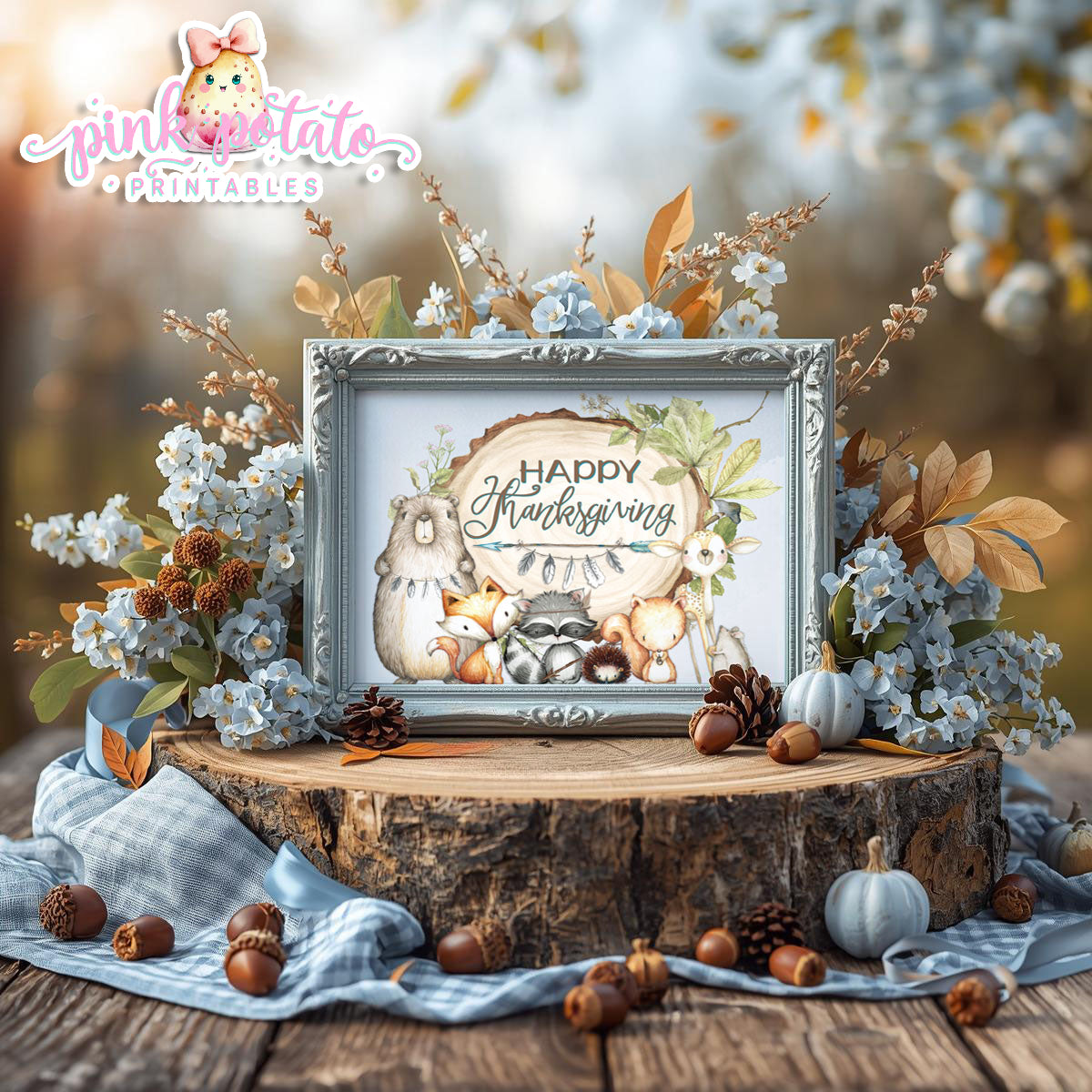 Woodland Thanksgiving-Signs-Printable-Buffet Signs-Editable Thanksgiving Sign-Thankful for Games-Happy Thanksgiving-Holiday-INSTANT DOWNLOAD