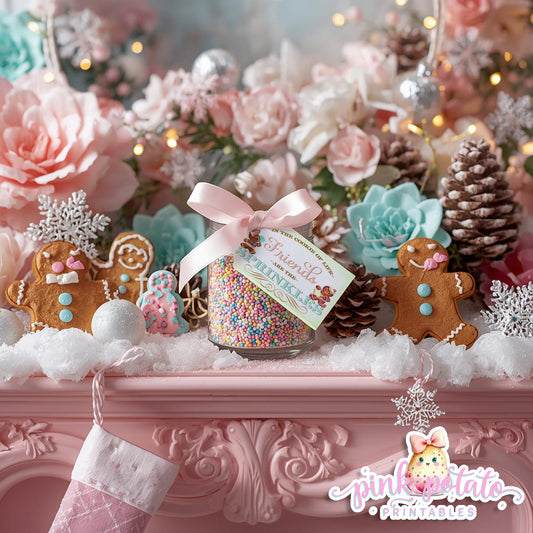 Gingerbread Cookies-Favor Tags-Gift Tags-Drink Wrappers-Cookie Decorating-Gingerbread Decorating-Printable-Christmas Party-INSTANT DOWNLOAD