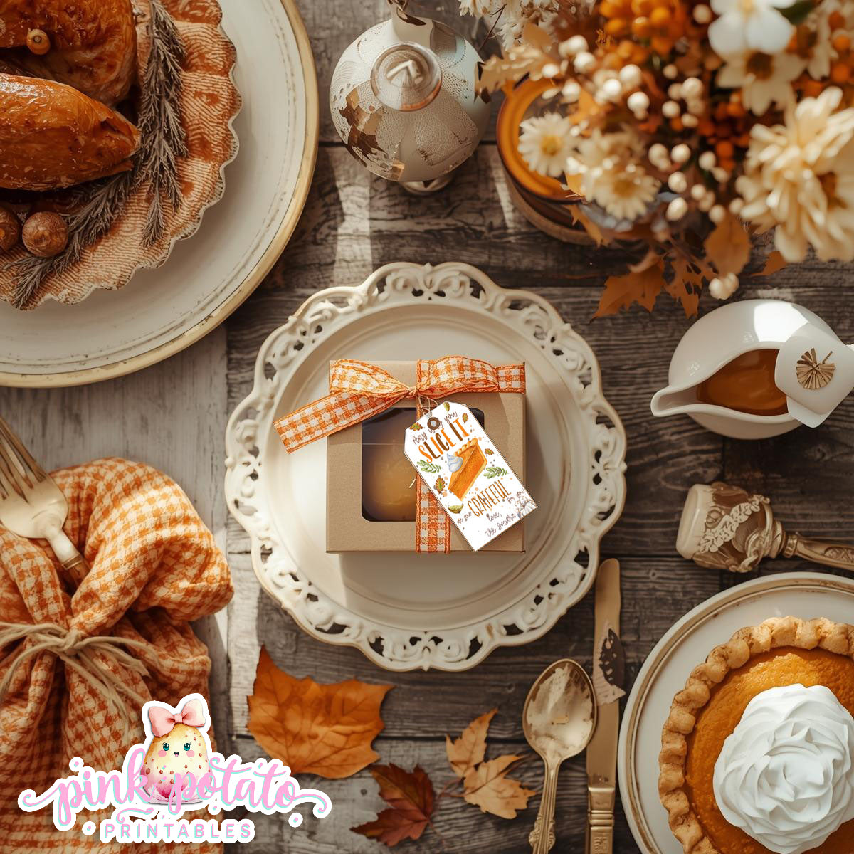 Turkey Day I-Editable Favor Tags-Printable-You Edit Name Only-Favor Cards-Thanksgiving Dinner-Holiday Party-INSTANT DOWNLOAD