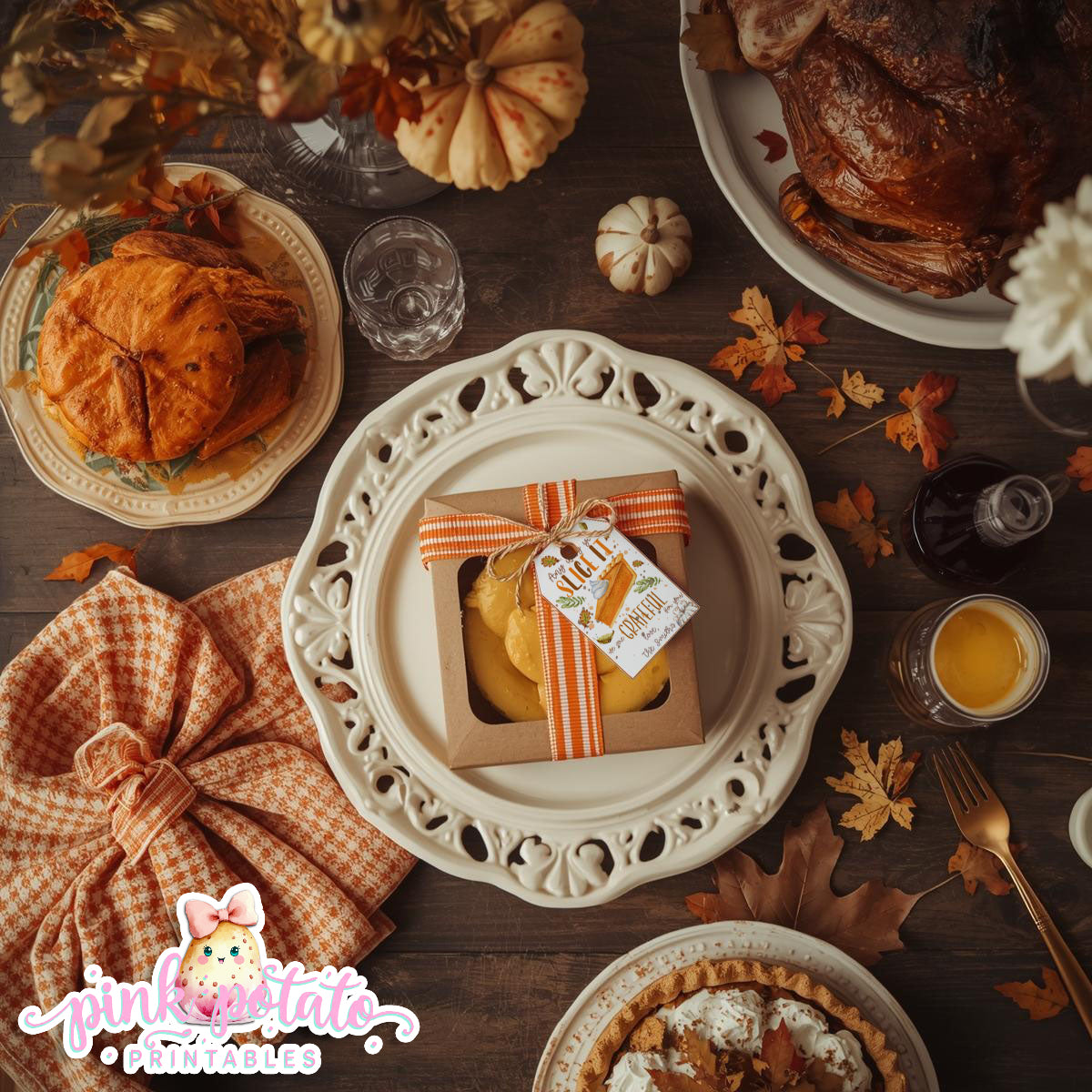 Turkey Day I-Editable Favor Tags-Printable-You Edit Name Only-Favor Cards-Thanksgiving Dinner-Holiday Party-INSTANT DOWNLOAD
