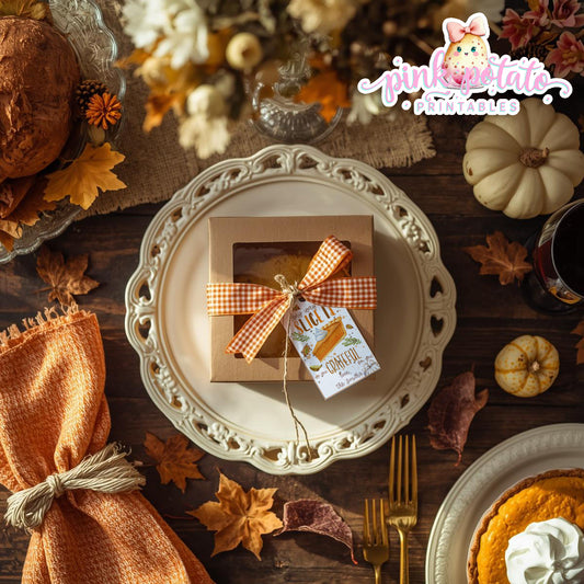 Turkey Day I-Editable Favor Tags-Printable-You Edit Name Only-Favor Cards-Thanksgiving Dinner-Holiday Party-INSTANT DOWNLOAD