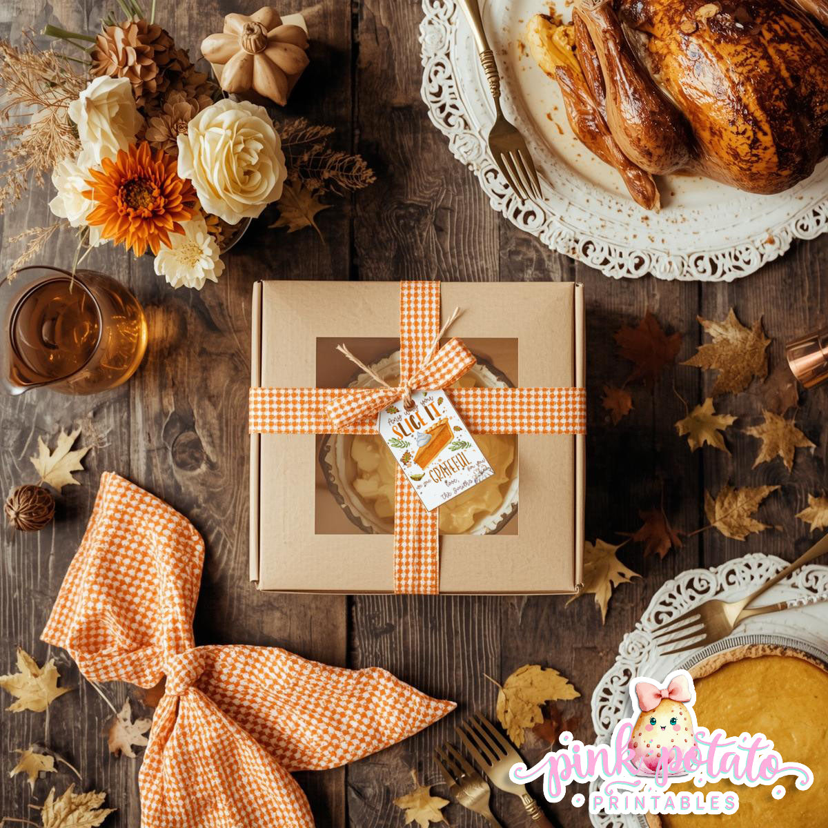 Turkey Day I-Editable Favor Tags-Printable-You Edit Name Only-Favor Cards-Thanksgiving Dinner-Holiday Party-INSTANT DOWNLOAD