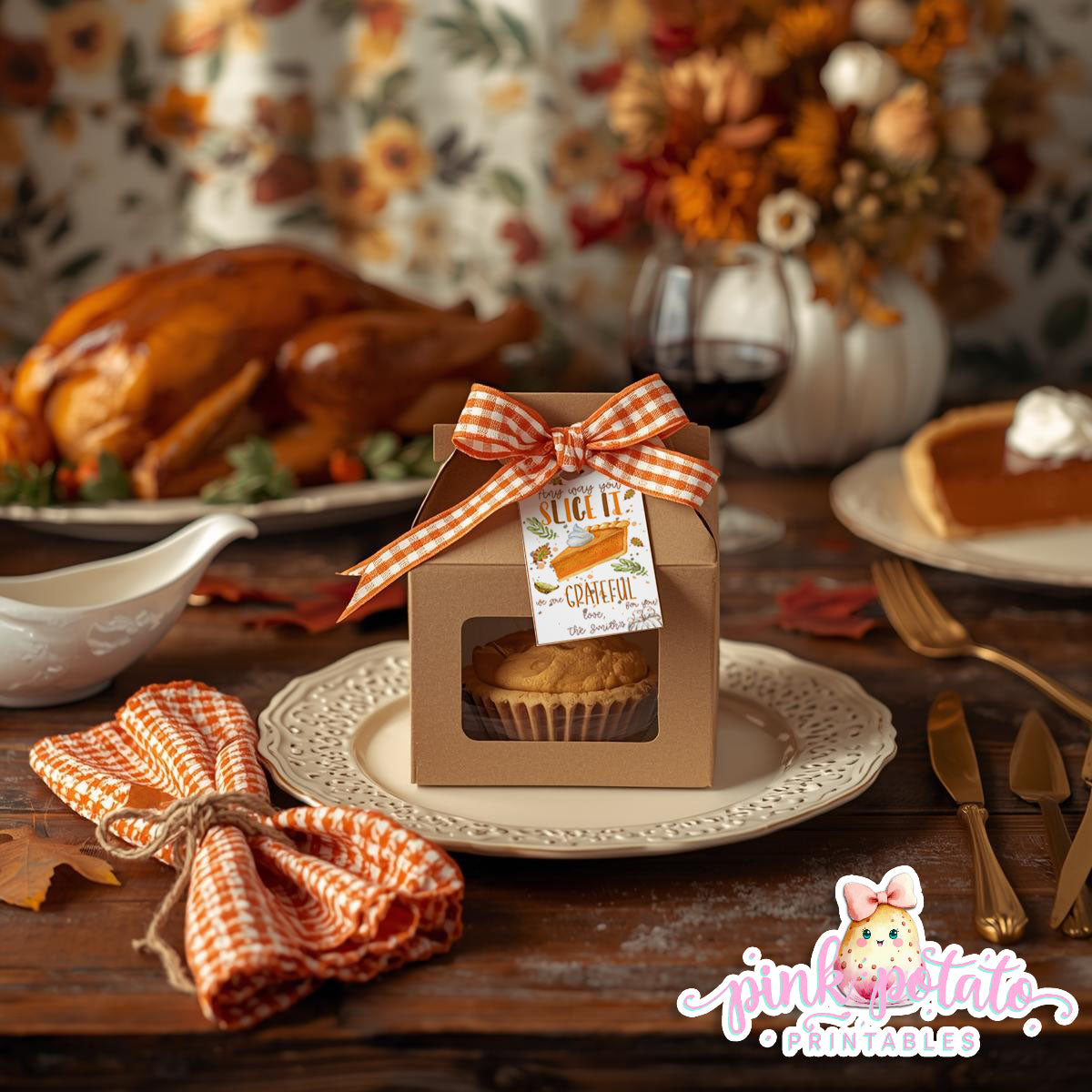 Turkey Day I-Editable Favor Tags-Printable-You Edit Name Only-Favor Cards-Thanksgiving Dinner-Holiday Party-INSTANT DOWNLOAD