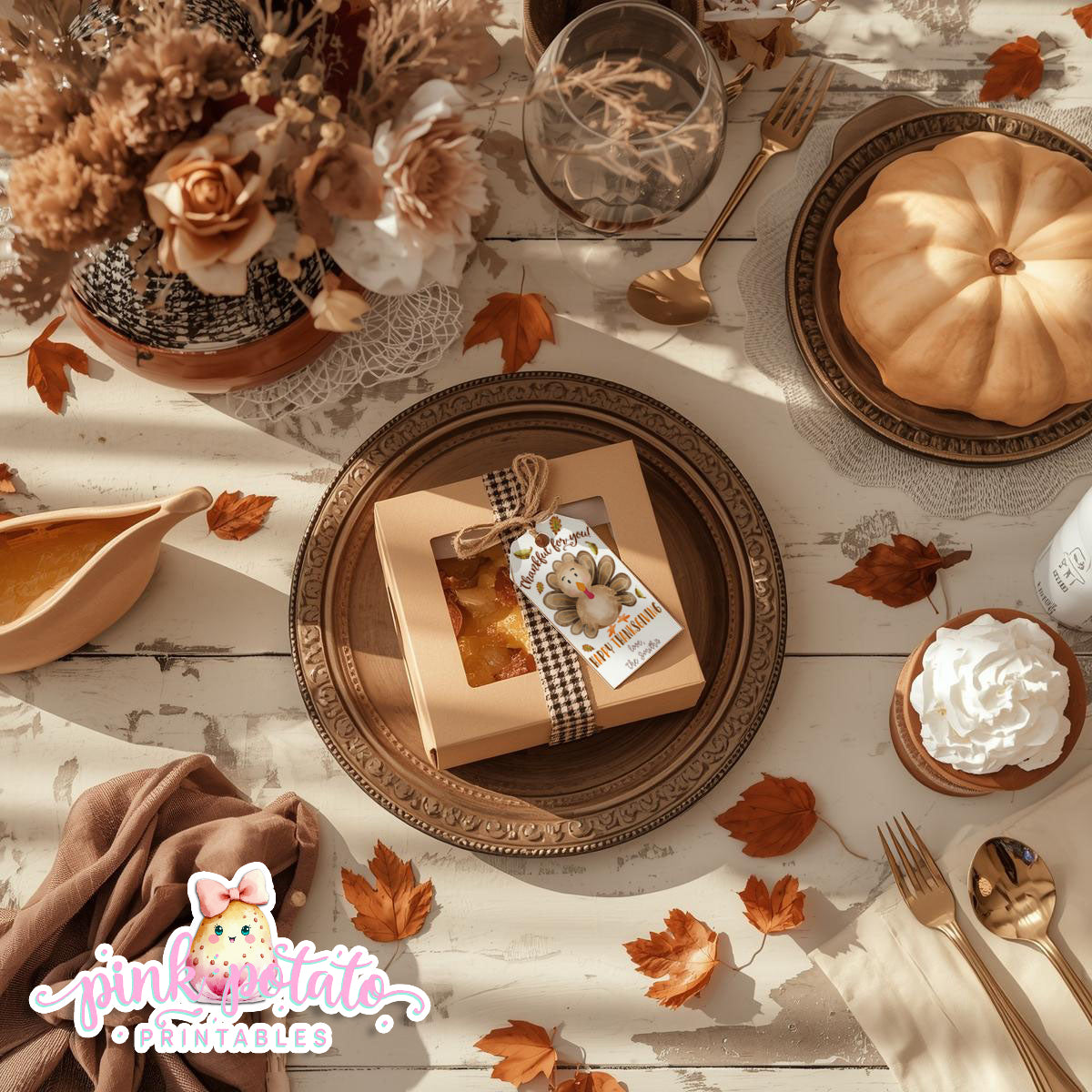 Turkey Day II-Editable Favor Tags-Printable-You Edit Name Only-Favor Cards-Thanksgiving Dinner-Holiday Party-INSTANT DOWNLOAD