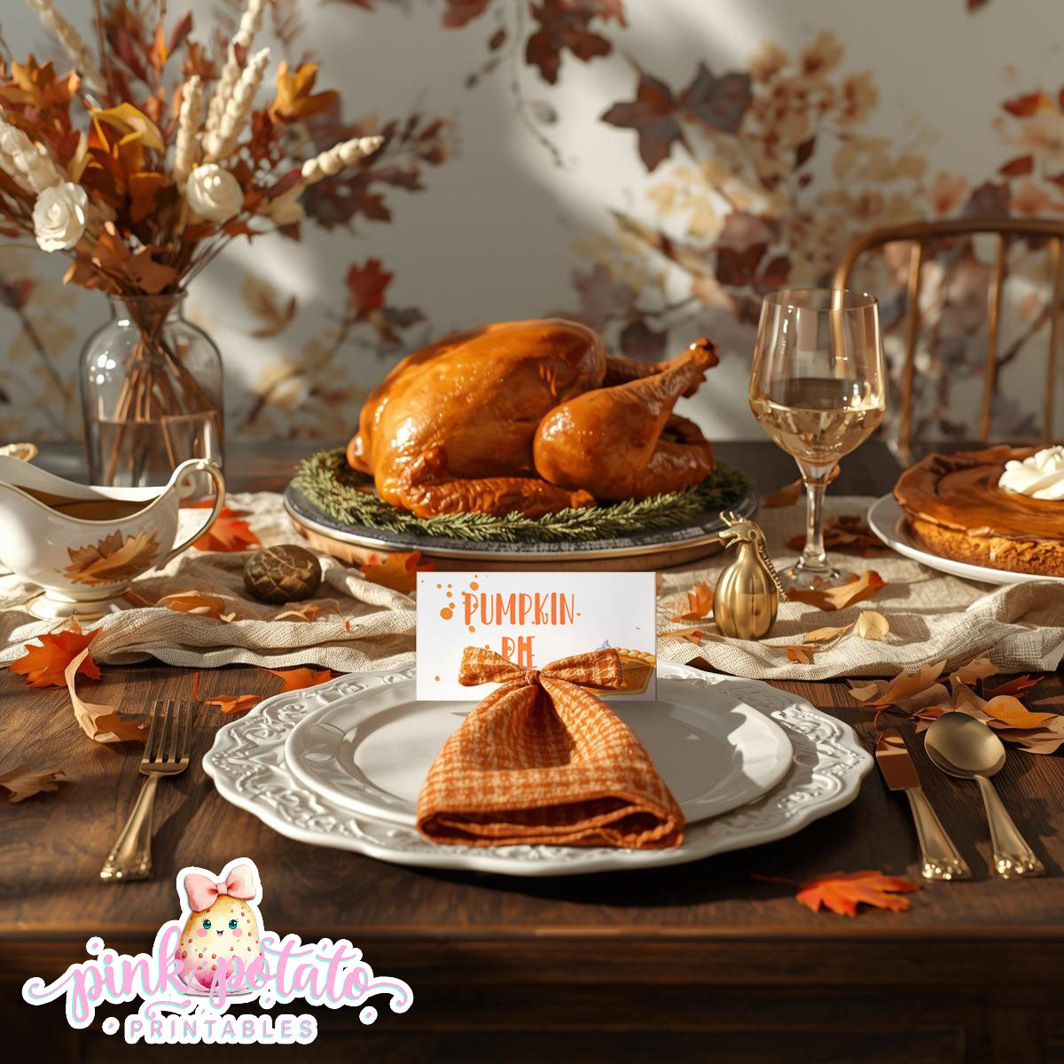 Turkey Day I-Editable Buffet Cards-Printable-Tent Cards-Place Cards-Thanksgiving Dinner-Buffet Cards-Holiday Party-INSTANT DOWNLOAD