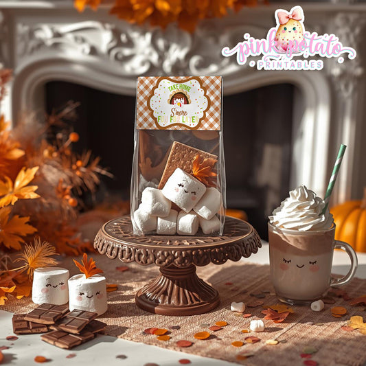 Thanksgiving S'mores-Treat Bag Topper-Bag Topper-Smores Favor-Thanksgiving Favors-Smores Bar-Smores-Party Printable-Digital-INSTANT DOWNLOAD