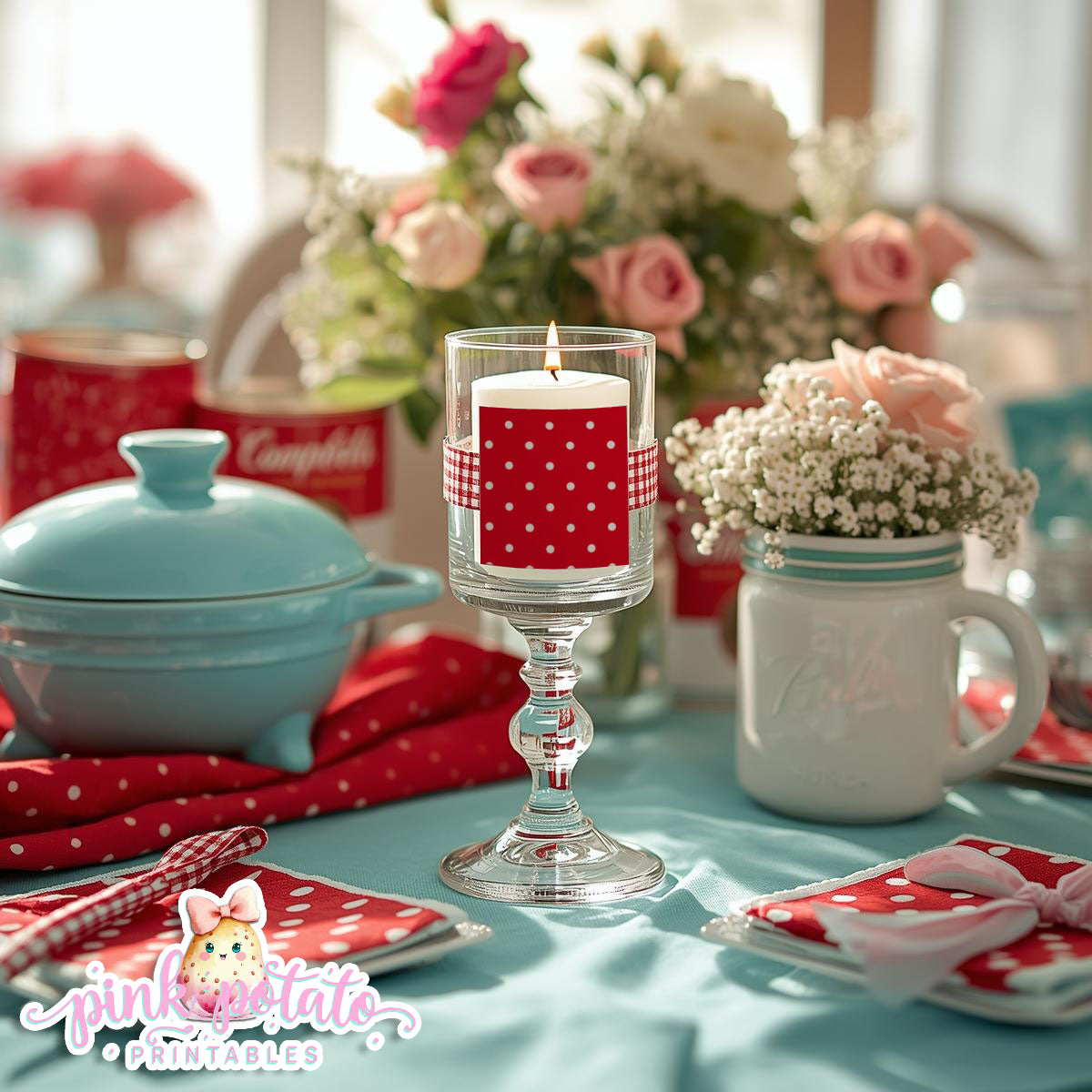 Soups On-Soup Swap-Votive Candle Holder Labels-Soup Exchange-Soup Theme-Soup Party Printable-Digital-INSTANT DOWNLOAD