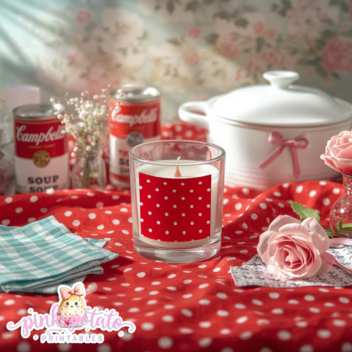 Soups On-Soup Swap-Votive Candle Holder Labels-Soup Exchange-Soup Theme-Soup Party Printable-Digital-INSTANT DOWNLOAD