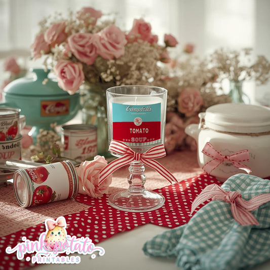 Soups On-Soup Swap-Votive Candle Holder Labels-Soup Exchange-Soup Theme-Soup Party Printable-Digital-INSTANT DOWNLOAD