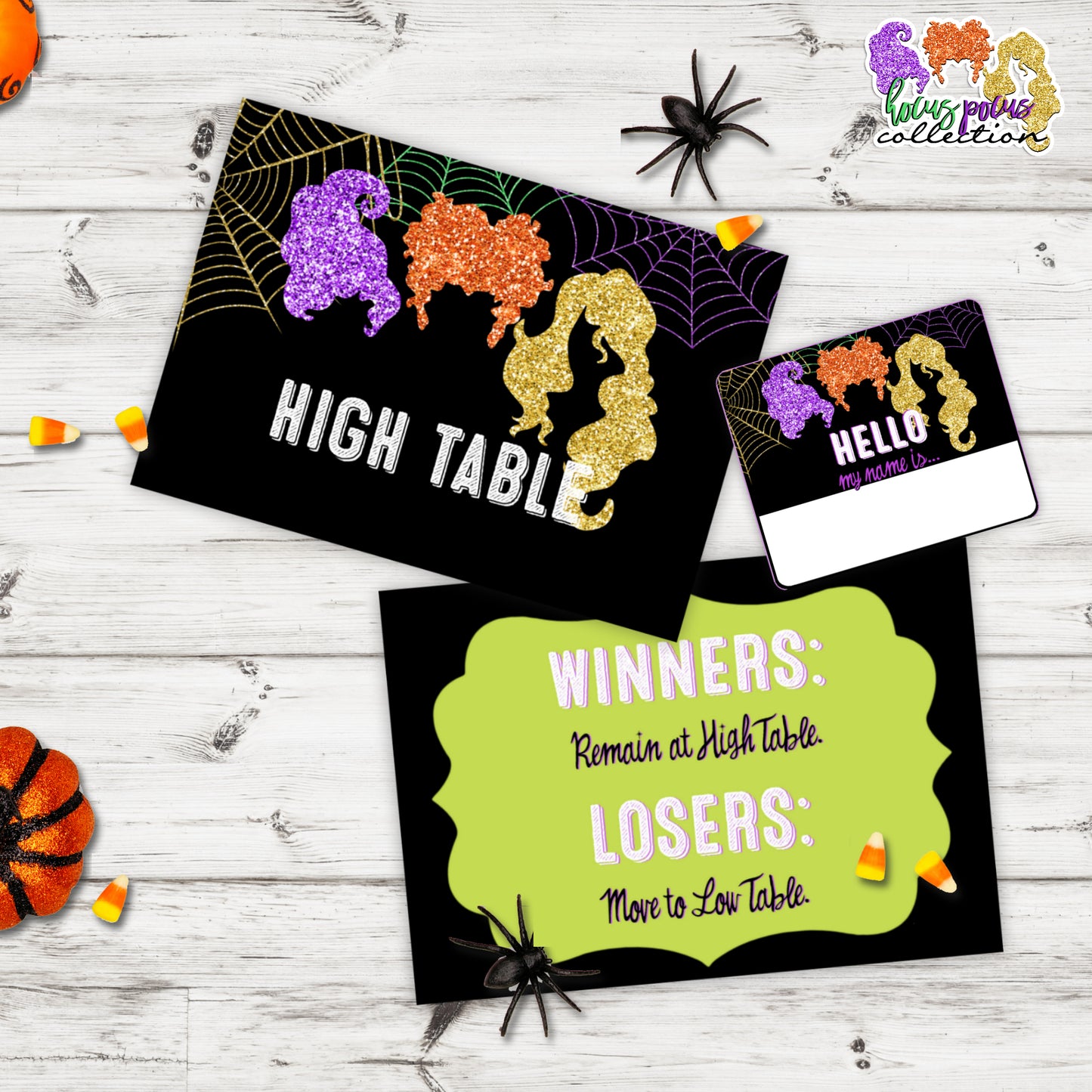 Hocus Pocus Bunco WITH Invitation-Halloween Party Printable-Fill In Invite-Score Cards-Tally Cards-Bunko-Holiday-Digital-INSTANT DOWNLOAD