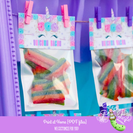 Unicorn Lashes-Treat Bag Topper-Party Favor-Birthday Favor-Party Favors-Printables-Unicorn Party Decoration-Rainbow-Lashes-INSTANT DOWNLOAD