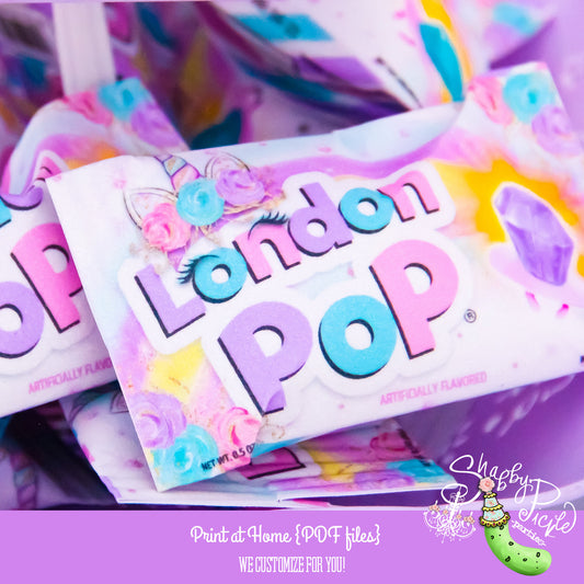 Unicorn Lashes-Ring Pop Candy Wrapper-Party Favor-Birthday Favor-Party Favors-Printables-Unicorn Party-Rainbow-Lashes-DOWNLOAD-PRINTABLE