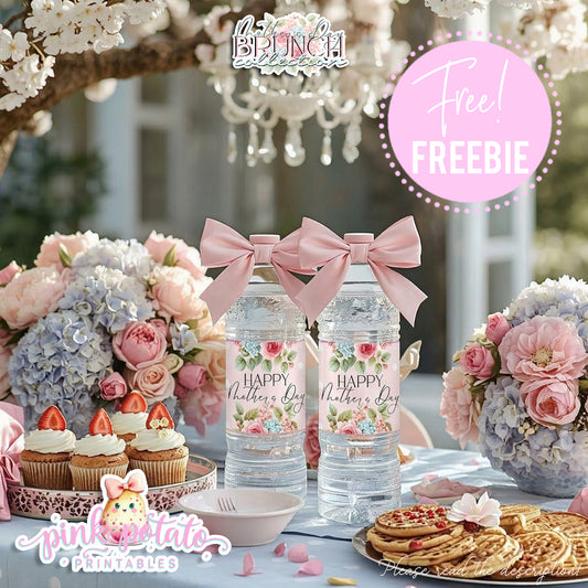 Mother's Day Brunch-Water Bottle Labels-Mothers Day Party-Mother's Day Tea-Mother's Day Lunch-Potluck Party-Grandmother-Grandma-Mama-Mommy-Mom-INSTANT DOWNLOAD
