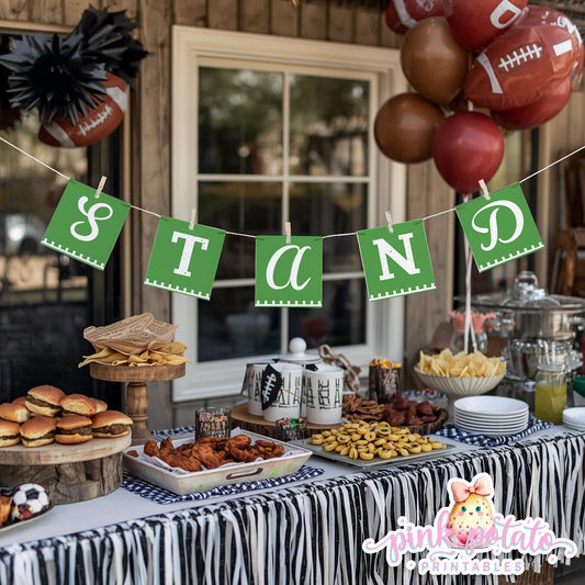 Super Bowl-Concession Stand Banner-Bunting-Football-Superbowl Decorations-Referee-Super Bowl Sunday-Sports-Digital-INSTANT DOWNLOAD