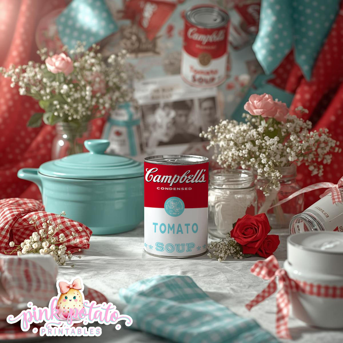 Soups On-Soup Swap Soup Can Labels-4 Styles-Soup Exchange-Soup Theme-Soup Party Printable-Digital-INSTANT DOWNLOAD