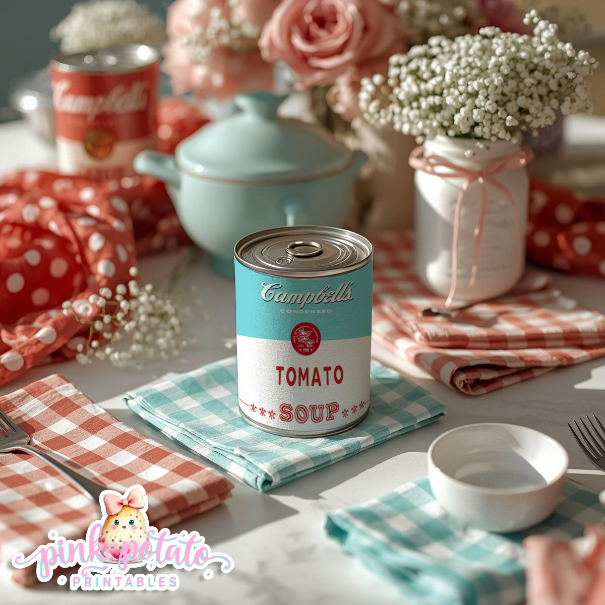 Soups On-Soup Swap Soup Can Labels-4 Styles-Soup Exchange-Soup Theme-Soup Party Printable-Digital-INSTANT DOWNLOAD