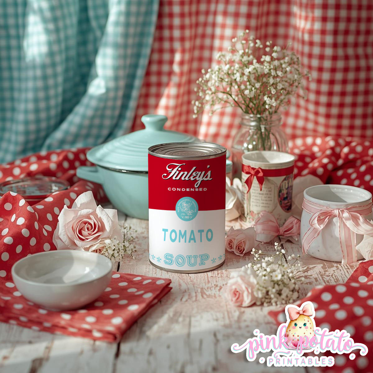 Soups On-Soup Swap Custom Soup Can Labels-We Personalize Name & Color for you-Soup Exchange-Soup Theme-Soup Party Printable-DIGITAL DOWNLOAD