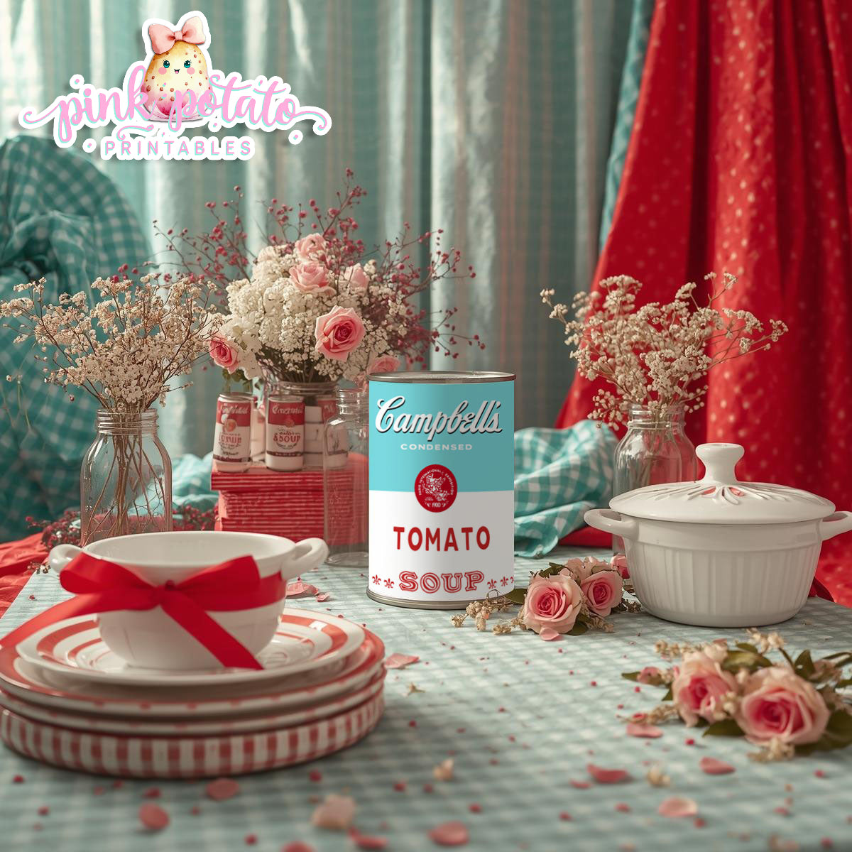 Soups On-Soup Swap Soup Can Labels-4 Styles-Soup Exchange-Soup Theme-Soup Party Printable-Digital-INSTANT DOWNLOAD