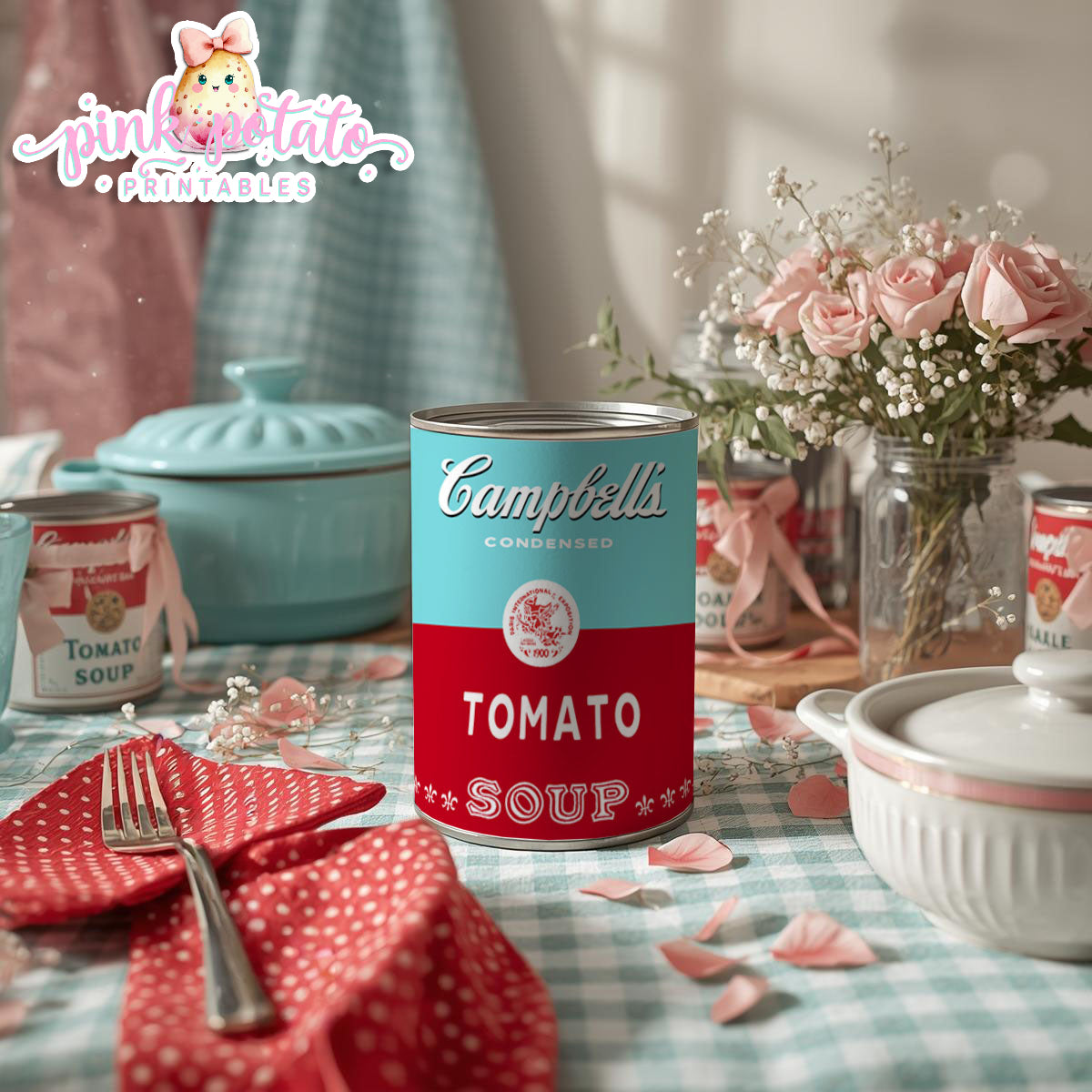 Soups On-Soup Swap Soup Can Labels-4 Styles-Soup Exchange-Soup Theme-Soup Party Printable-Digital-INSTANT DOWNLOAD