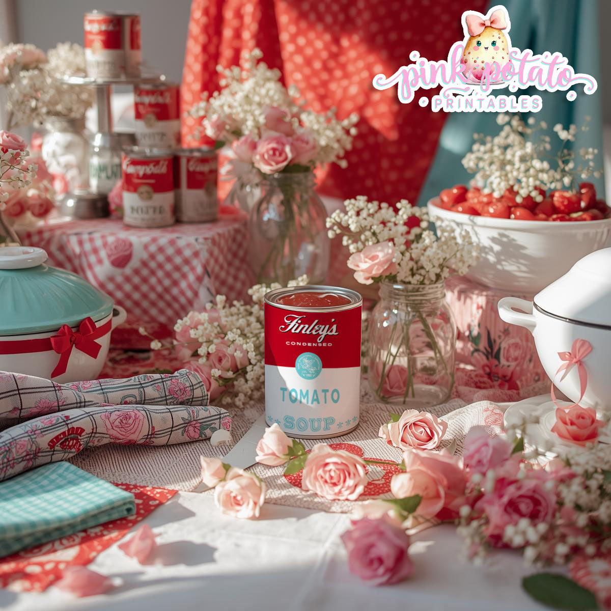 Soups On-Soup Swap Custom Soup Can Labels-We Personalize Name & Color for you-Soup Exchange-Soup Theme-Soup Party Printable-DIGITAL DOWNLOAD