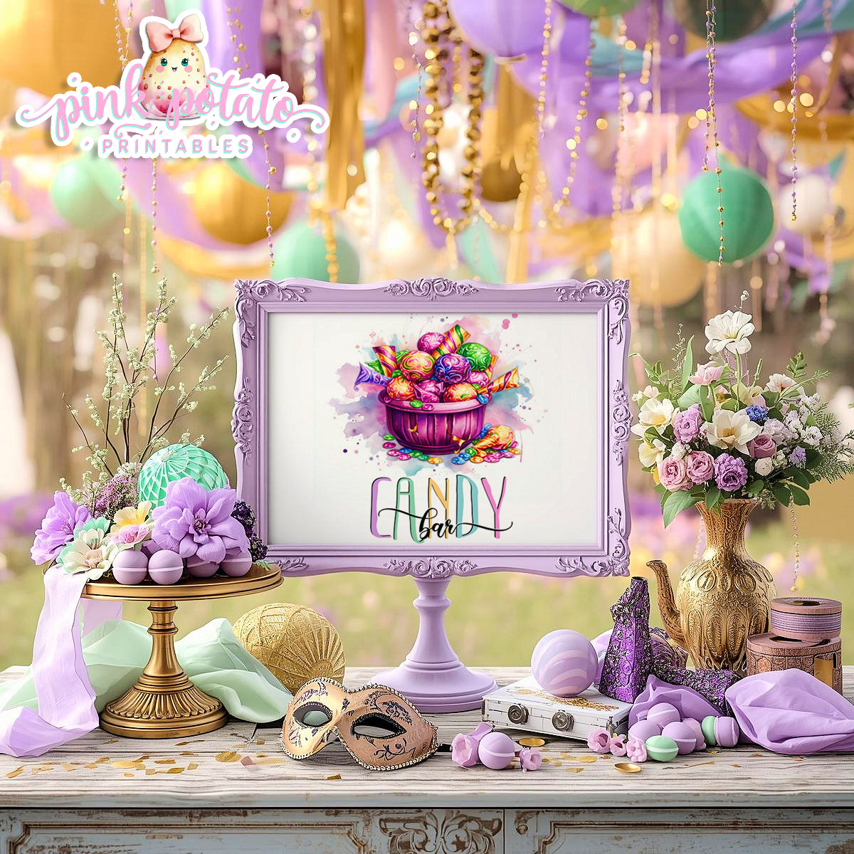 Mardi Gras-Party Signs-Dessert Table Sign-Cupcake Bar Sign-Candy Bar Sign-Mardi Gras Theme-Fat Tuesday-Party Printable-Digi-INSTANT DOWNLOAD