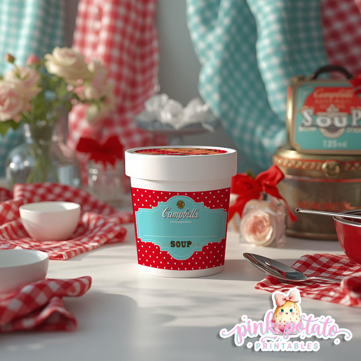 Soups On-Soup Swap 8oz & 12oz Soup Container Labels-5 Styles-Soup Exchange-Soup Theme-Soup Party Printable-Digital-INSTANT DOWNLOAD