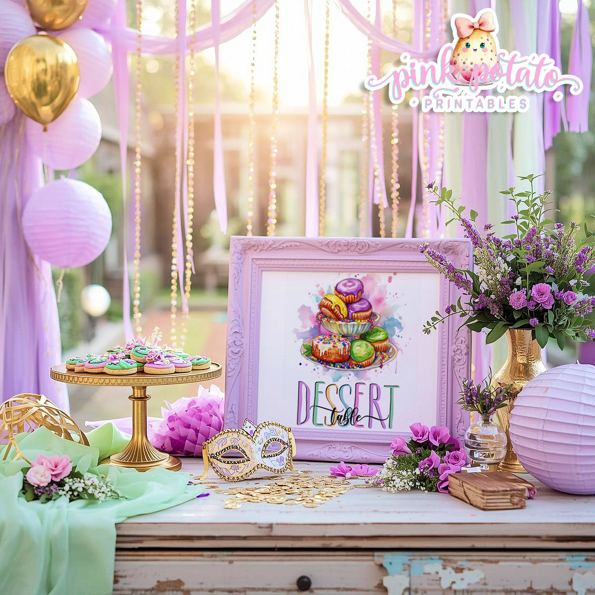 Mardi Gras-Party Signs-Dessert Table Sign-Cupcake Bar Sign-Candy Bar Sign-Mardi Gras Theme-Fat Tuesday-Party Printable-Digi-INSTANT DOWNLOAD