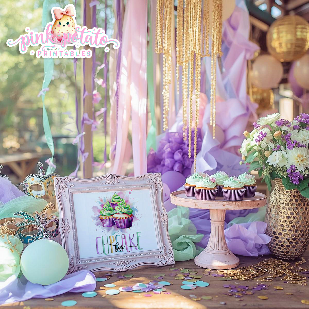 Mardi Gras-Party Signs-Dessert Table Sign-Cupcake Bar Sign-Candy Bar Sign-Mardi Gras Theme-Fat Tuesday-Party Printable-Digi-INSTANT DOWNLOAD
