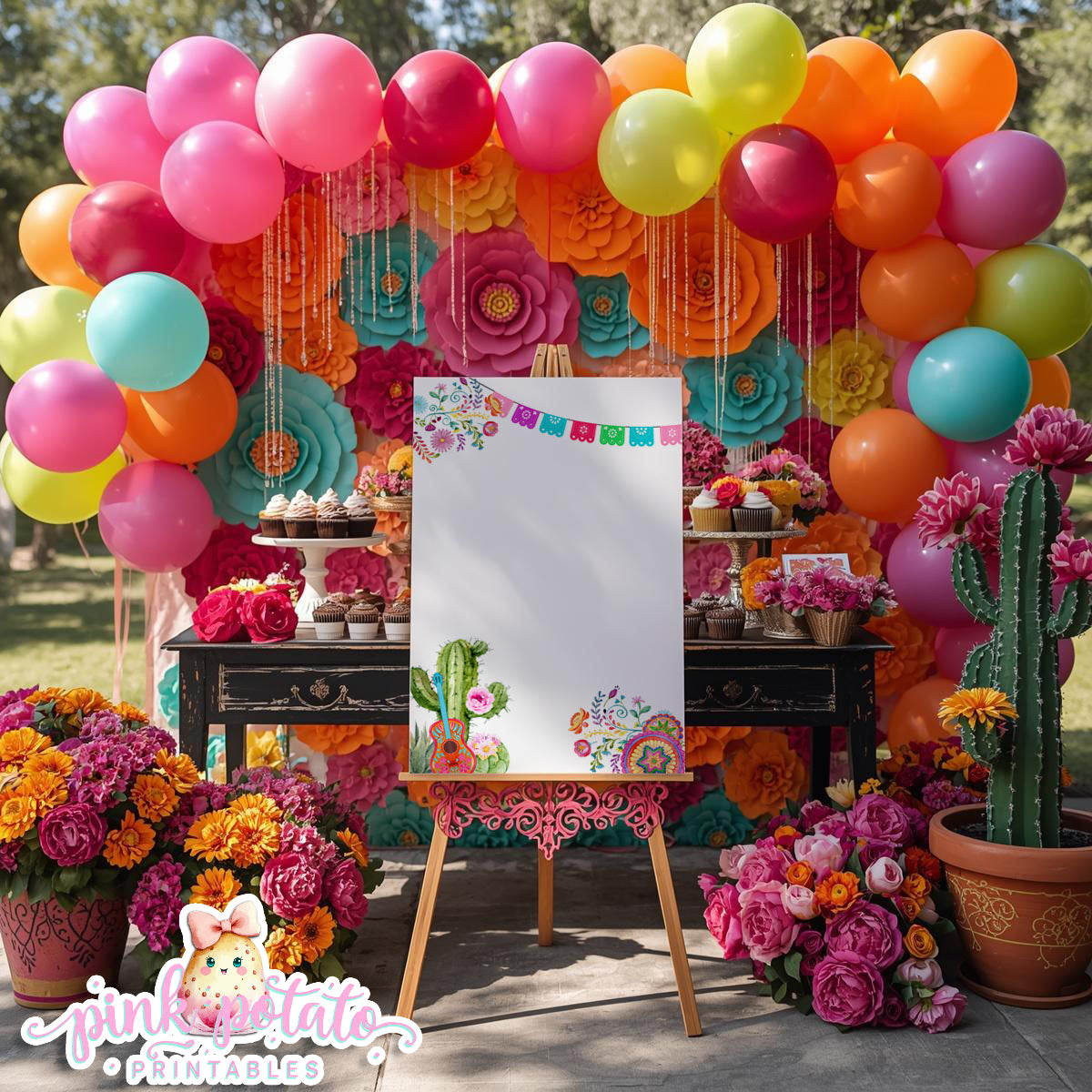 Fiesta-PERSONALIZED PARTY SIGNS-3 Sizes-Editable in Corjl-8x10-16x20-11x17-Cinco De Mayo-Taco Tuesday-Margarita Monday-INSTANT DOWNLOAD