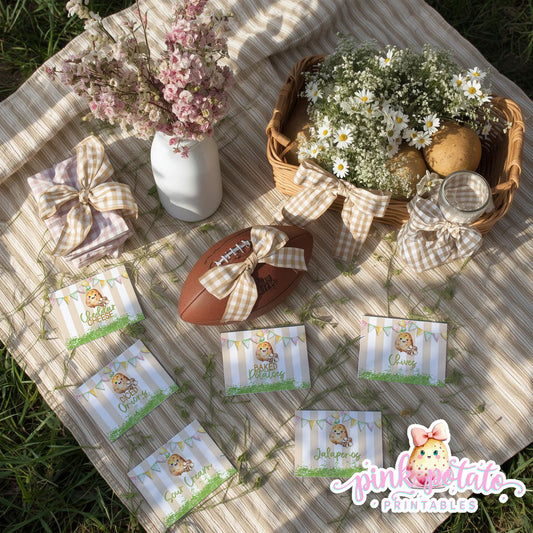 Gameday 25-Baked Potato Buffet Cards-Game Day-Superbowl-Football-Buffet-Party Printable-Digital-INSTANT DOWNLOAD