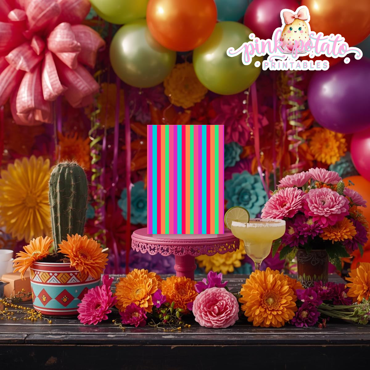 Fiesta-INVITATIONS-Editable in Corjl-Cinco De Mayo Invite-Taco Tuesday-Margarita Monday-INSTANT DOWNLOAD