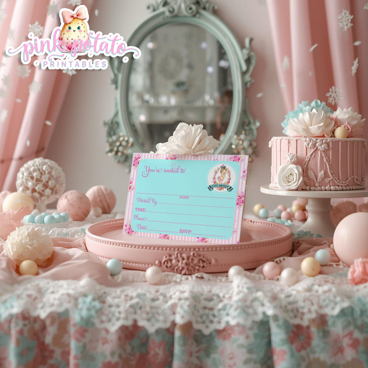 Winter ONE-derland Fill In Invitations-2 Styles-Party Printable-Birthday-Baby Shower-1st Birthday-Parties-Invite-DIY-Instant Download