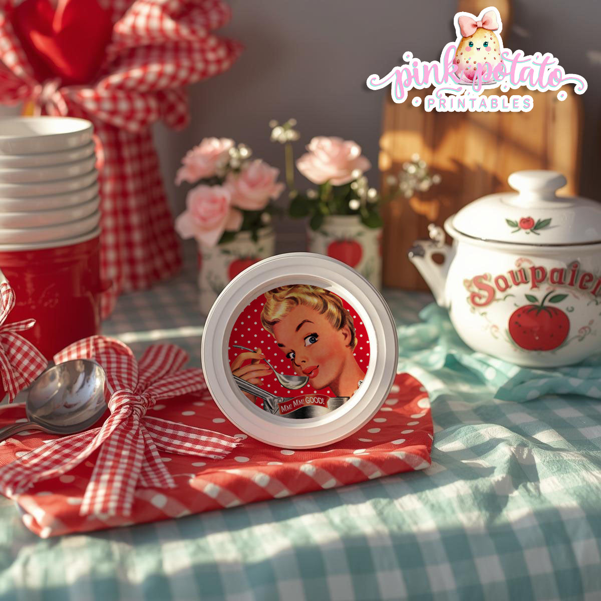 Soups On-{THEME} Party Printable-Editable-PeRsOnAliZe-Parties-Soup Social-Soup Can-Campbells-Neighbors Night-Soup Party-INSTANT DOWNLOAD